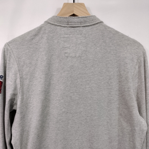 Vintage Hollister Embroidered Long Sleeve Henley Shirt Mens L Gray Retro 90s Y2K - Picture 7 of 12